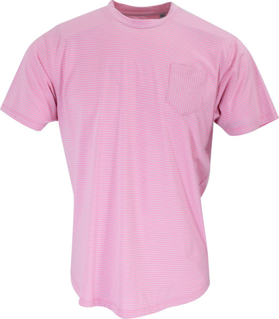 Men's Blue / Pink / Purple Tate Pink Stripe Crew Neck Tee Extra Small Lords of Harlech