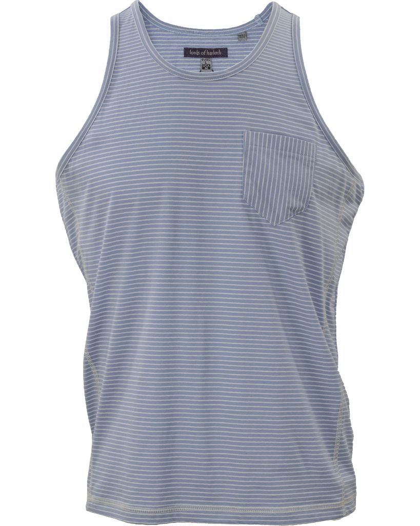 Men's Blue / White Tristan Tank Sky & White Stripe Extra Small Lords of Harlech