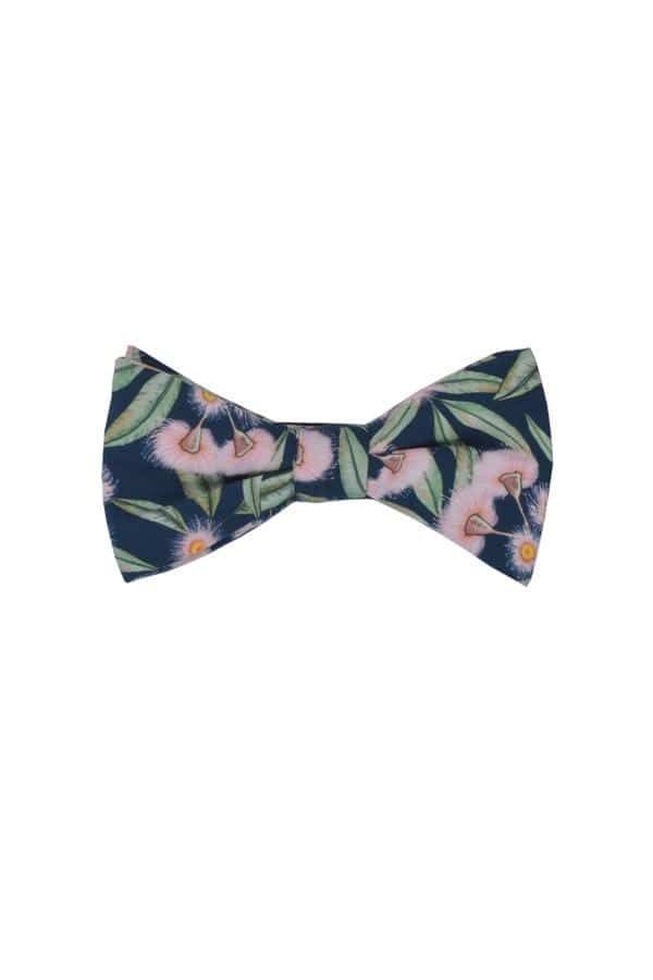 Men's Blue Bow Tie - Flowering Gum One Size Peggy and Finn