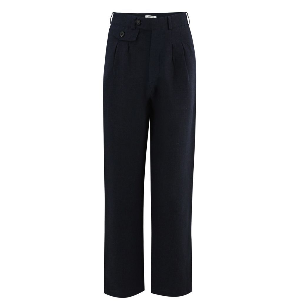 Men's Blue Regular Fit Pants Navy Small MEROË