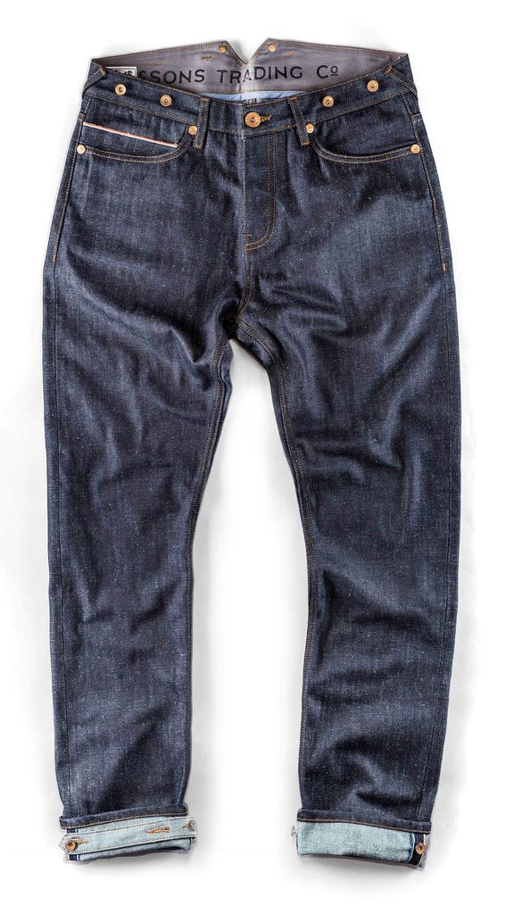 Men's Blue The New Frontier 14Oz Selvedge Anti-Bac Raw Denim Jeans 30