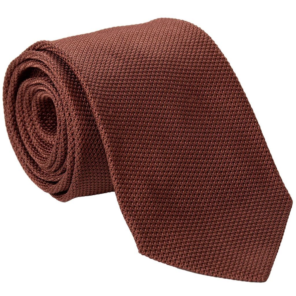 Men's Brown Salerno - Silk Grenadine Tie - Xl One Size Elizabetta