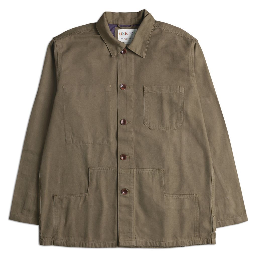 Men's Brown The 3004 Buttoned Jacket - Khaki Extra Small Uskees