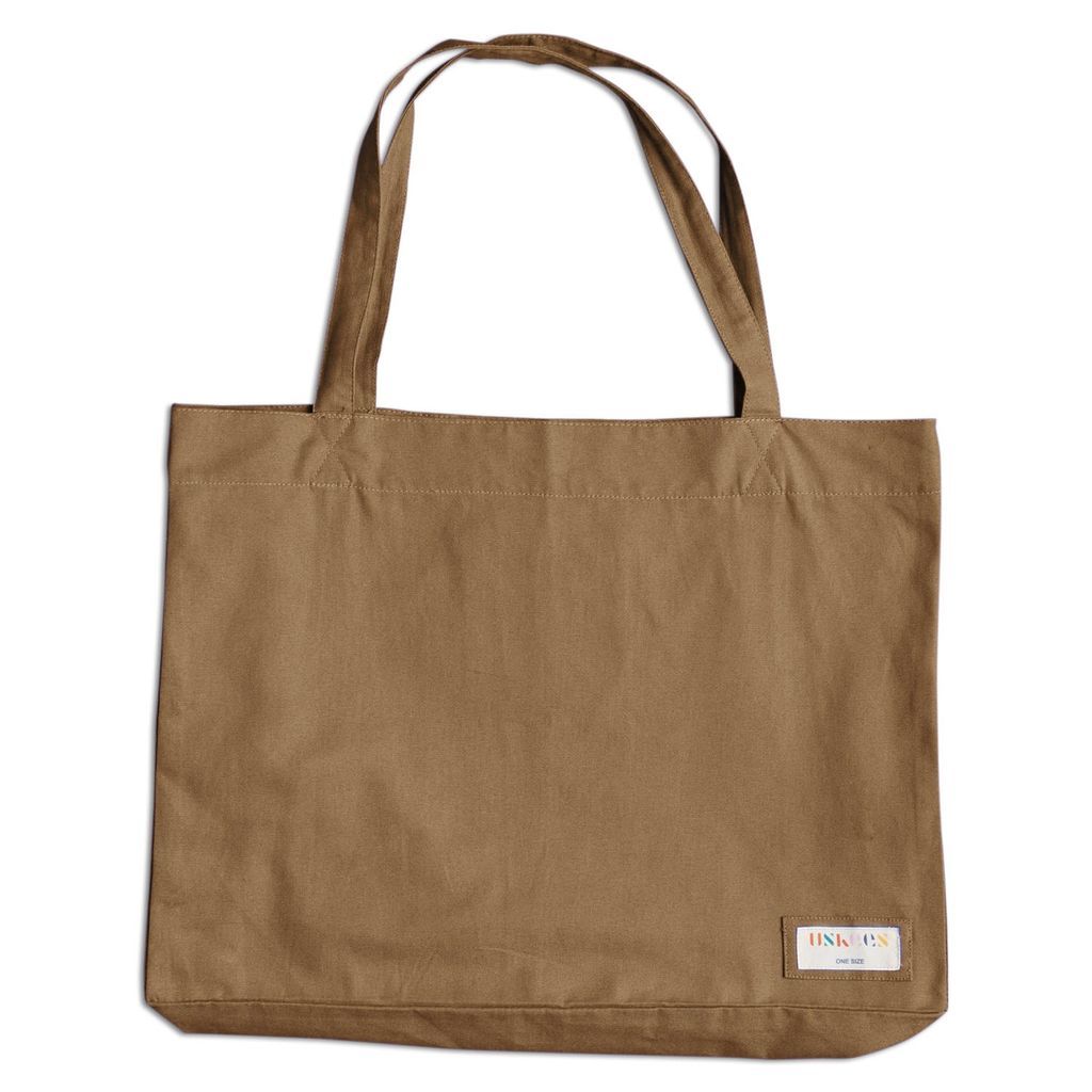 Men's Brown The 4001 Large Organic Tote Bag - Khaki One Size Uskees