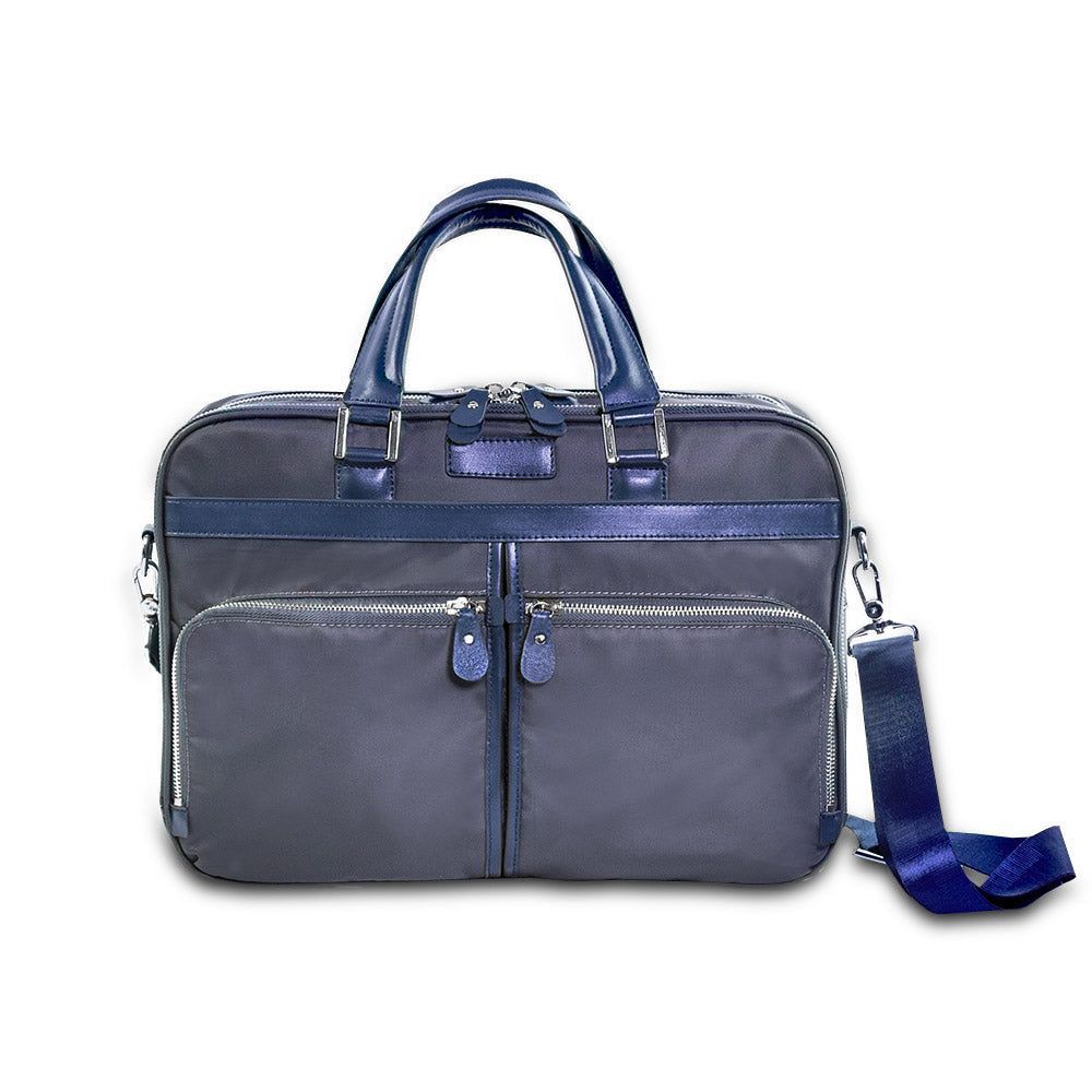 Men's Campo Marzio Computer Bag 15 Inch - Grey And Blue One Size