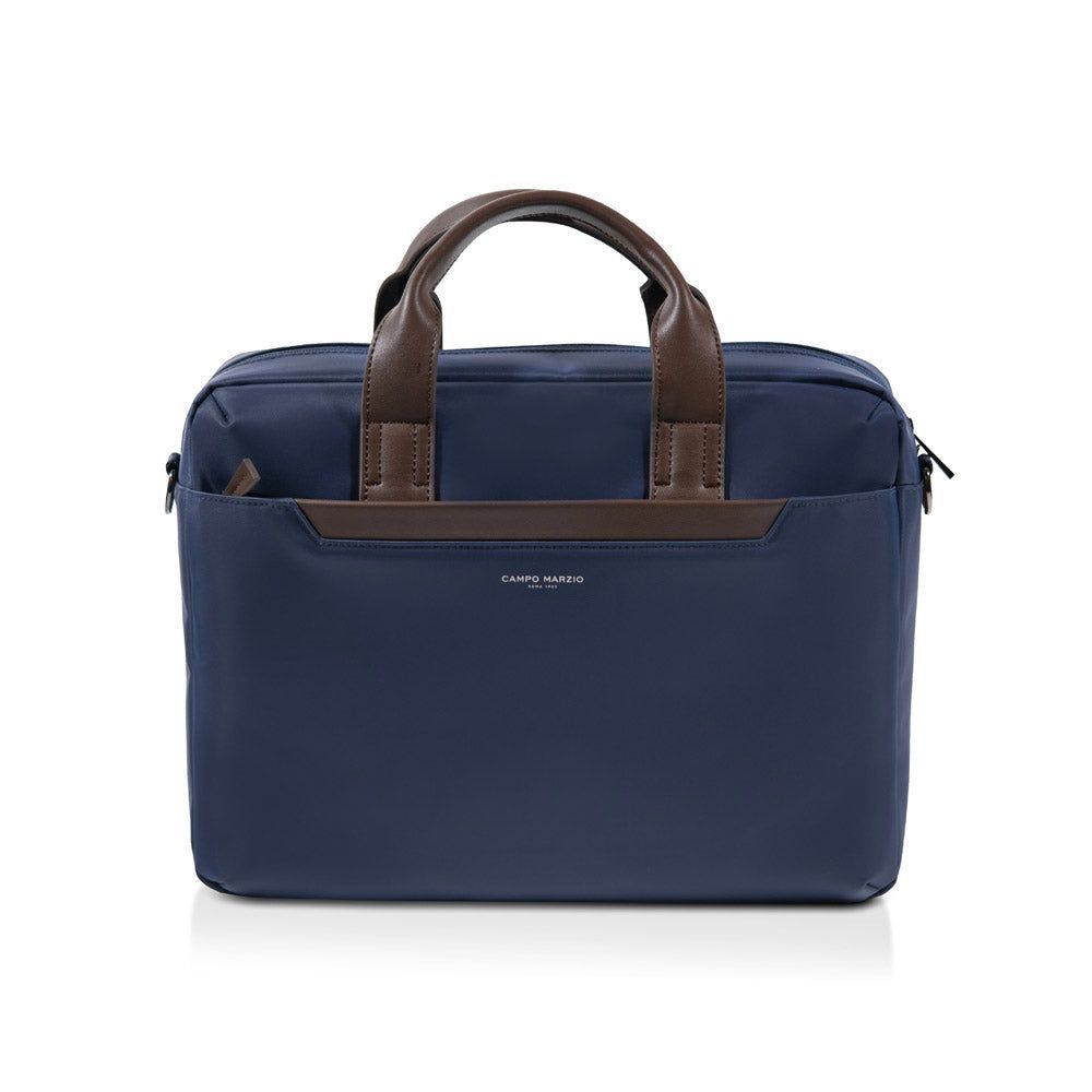 Men's Campo Marzio George Medium Business Briefcase 13 Inch - Ocean Blue - Blue One Size
