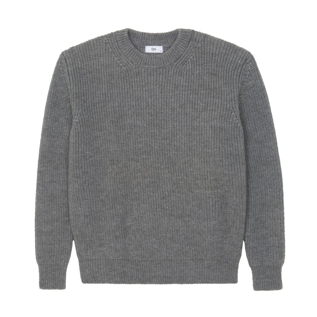 Men's Celia Mohair Sweater Grey Small FYU PARIS