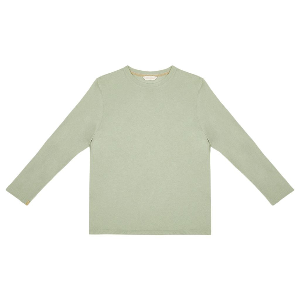 Men's Classic Long Sleeve T-Shirt - Mint Green Extra Small Chirimoya