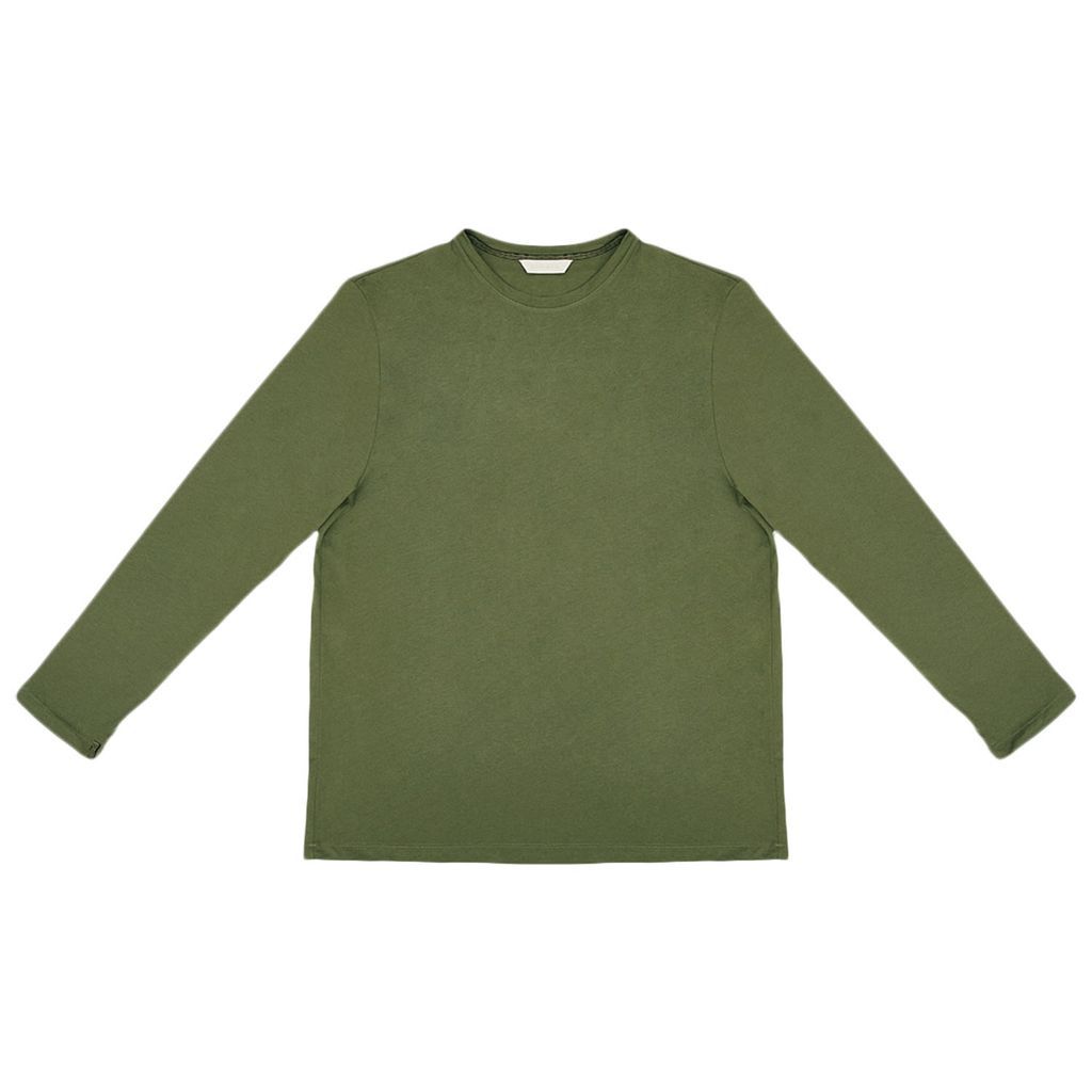 Men's Classic Long Sleeve T-Shirt - Dark Green Small Chirimoya