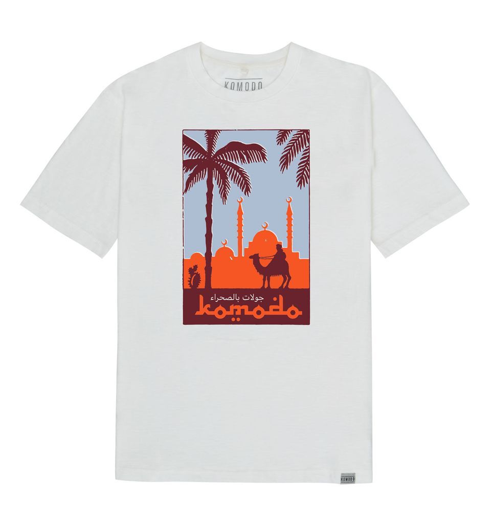 Men's Desert Tours Organic Cotton T-Shirt Off White Small KOMODO