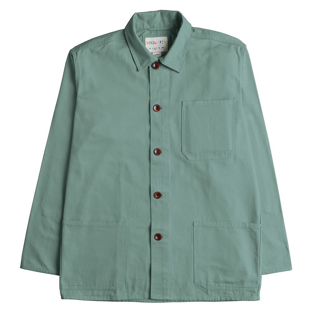 Men's Green The 3001 Buttoned Overshirt - Jade Extra Small Uskees