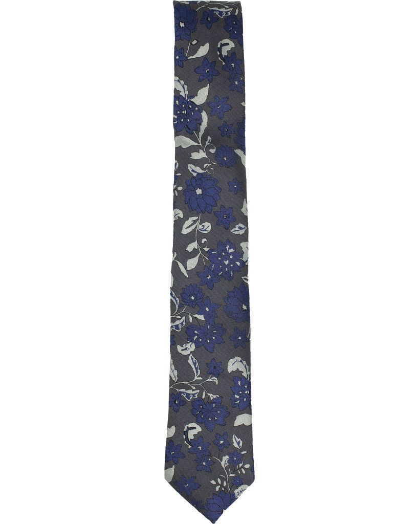 Men's Grey / Blue Lotus Charcoal Tie One Size Lords of Harlech
