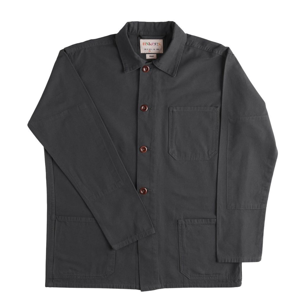 Men's Grey 3001 Buttoned Overshirt - Charcoal Extra Small Uskees