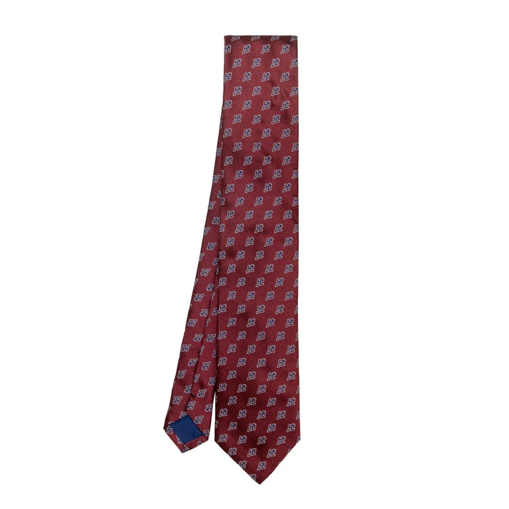 Men's Handmade Silk Jacquard Tie - Red Artuyt