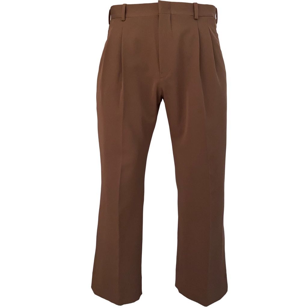 Men's Hopper Chocolate Brown Pleated Pants 33