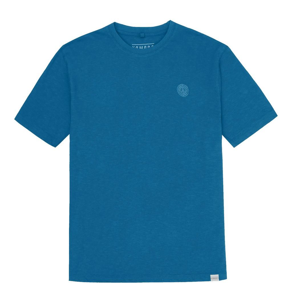 Men's Kin Gots Organic Cotton T-Shirt Teal Blue Small KOMODO