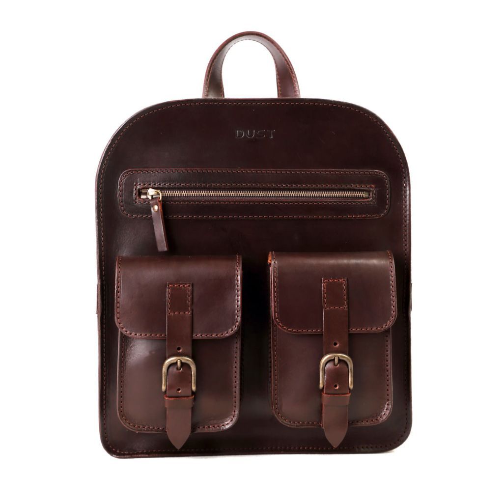 Men's Leather Backpack In Cuoio Havana Soho Collection THE DUST COMPANY