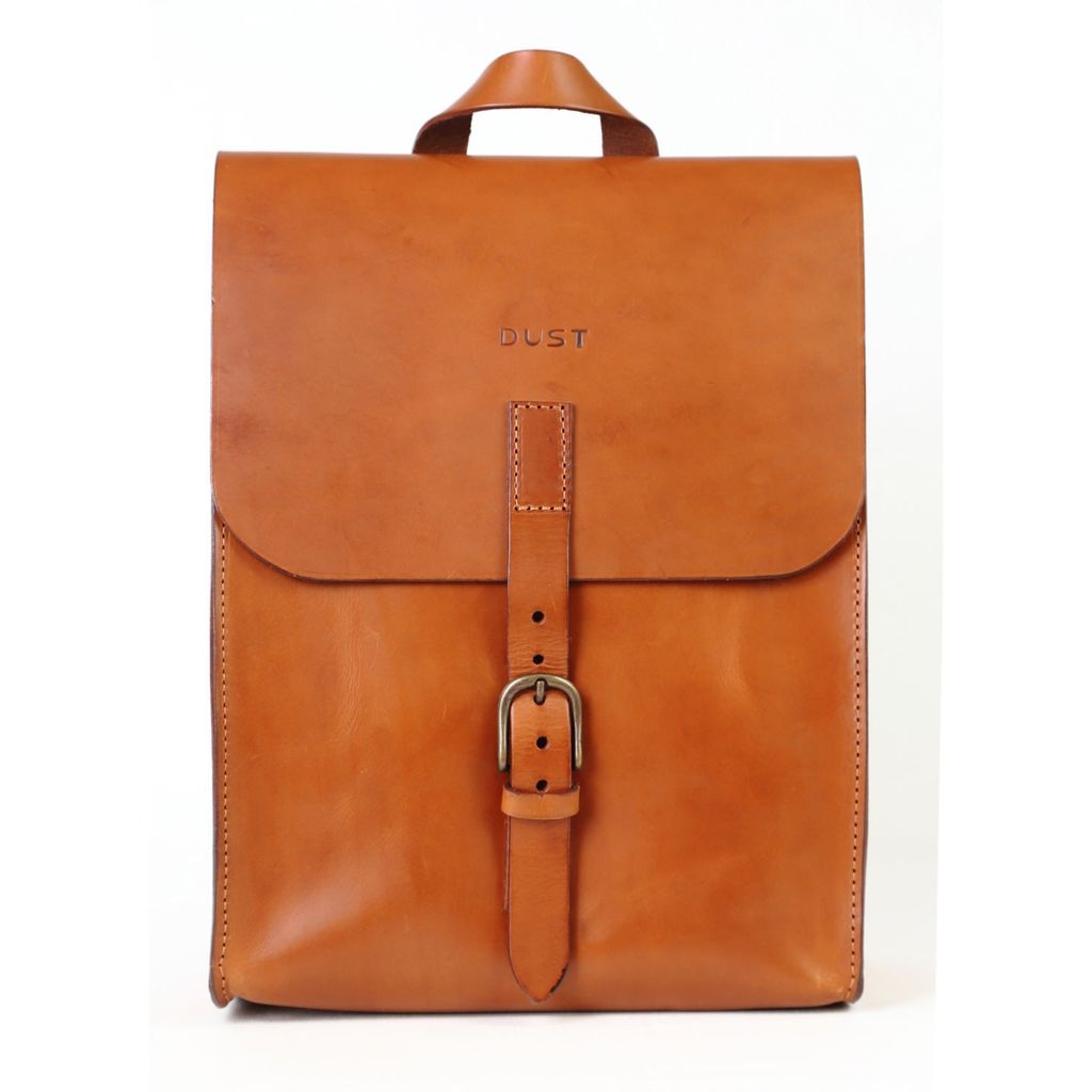 Men's Leather Backpack In Cuoio Brown THE DUST COMPANY