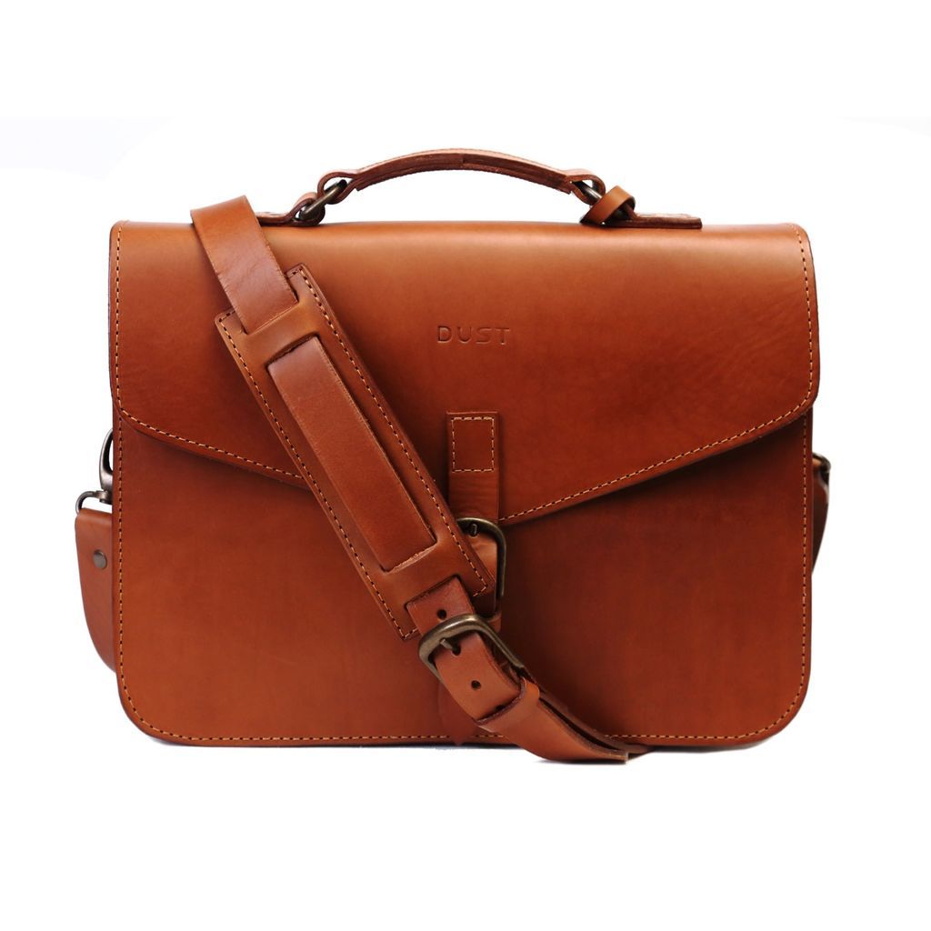 Men's Leather Briefcase Brown THE DUST COMPANY