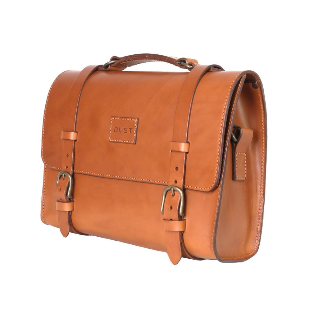 Men's Leather Briefcase In Vintage Brown THE DUST COMPANY