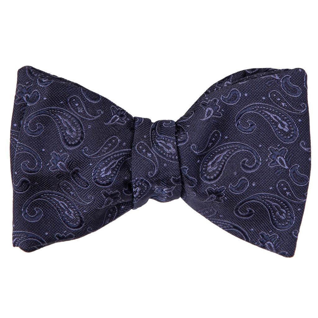 Men's Leonardo - Midnight Blue Silk Bow Tie One Size Elizabetta