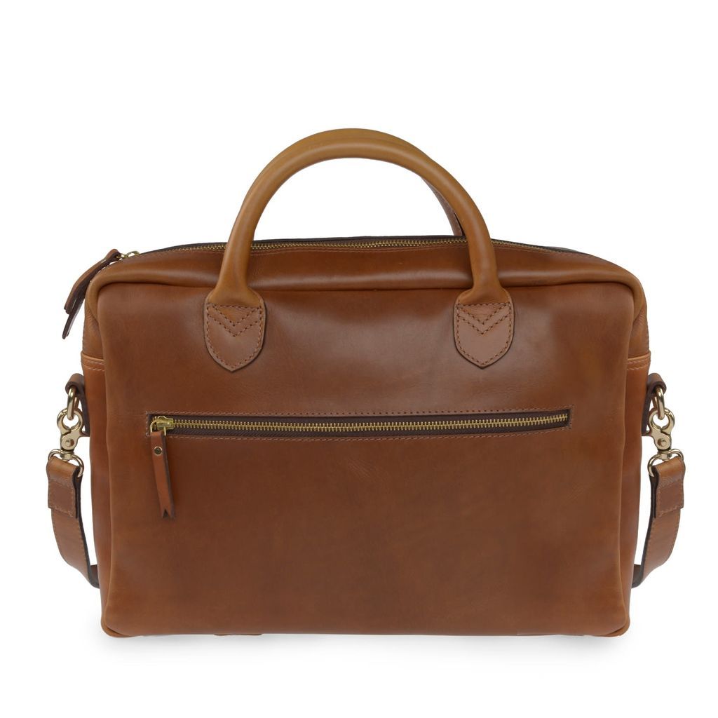 Men's Luxe Tan Leather Laptop Bag VIDA VIDA