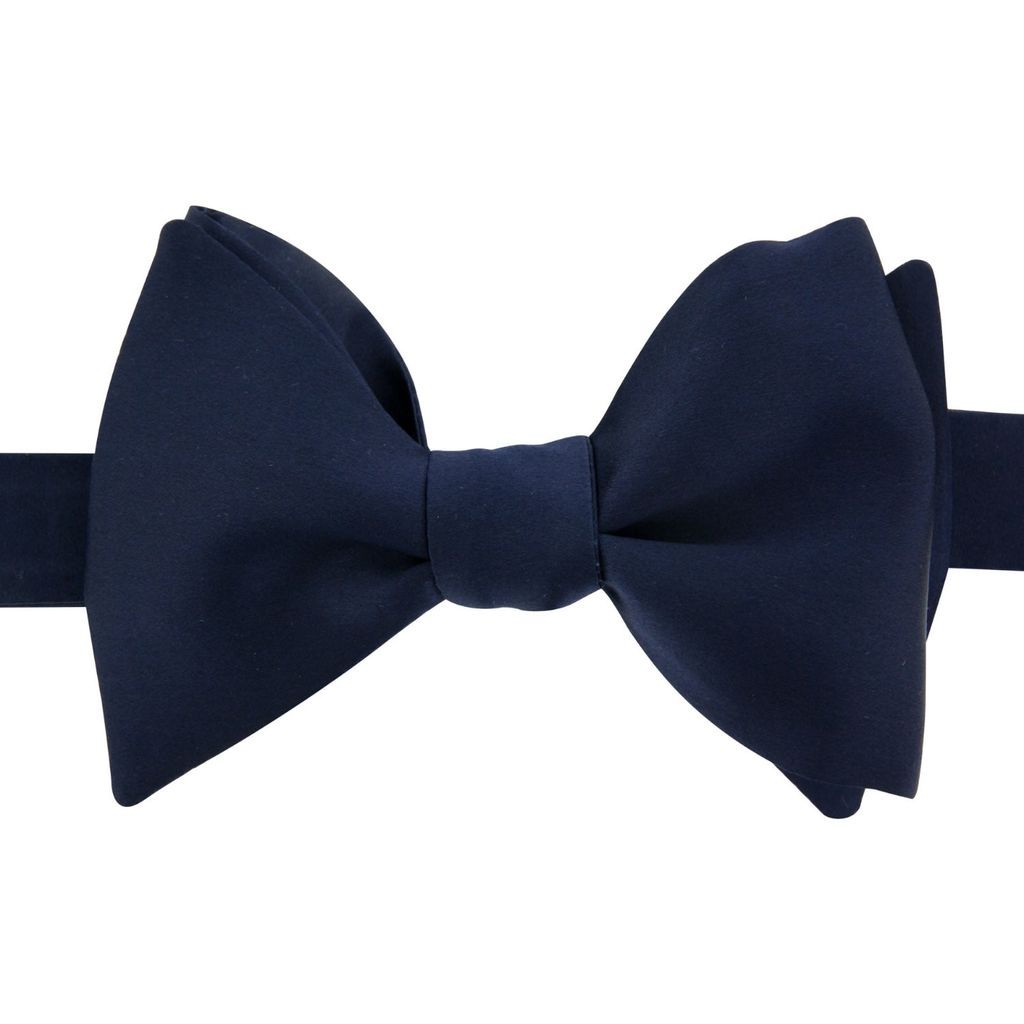 Men's Navy Blue Silk Classic Bow Tie LE COLONEL
