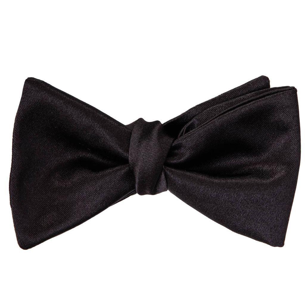 Men's Negroni - Black Silk Bow Tie One Size Elizabetta