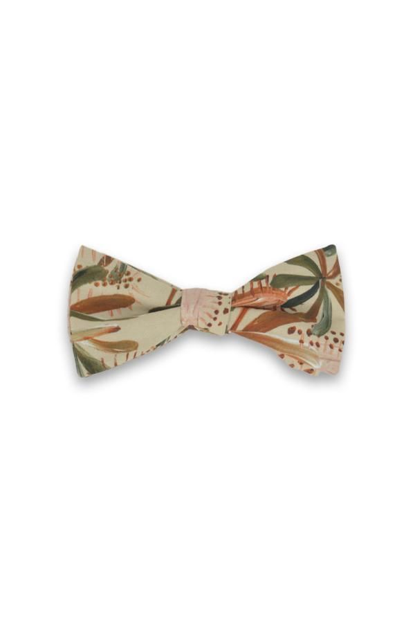 Men's Neutrals Bow Tie - Grass Tree Nude One Size Peggy and Finn