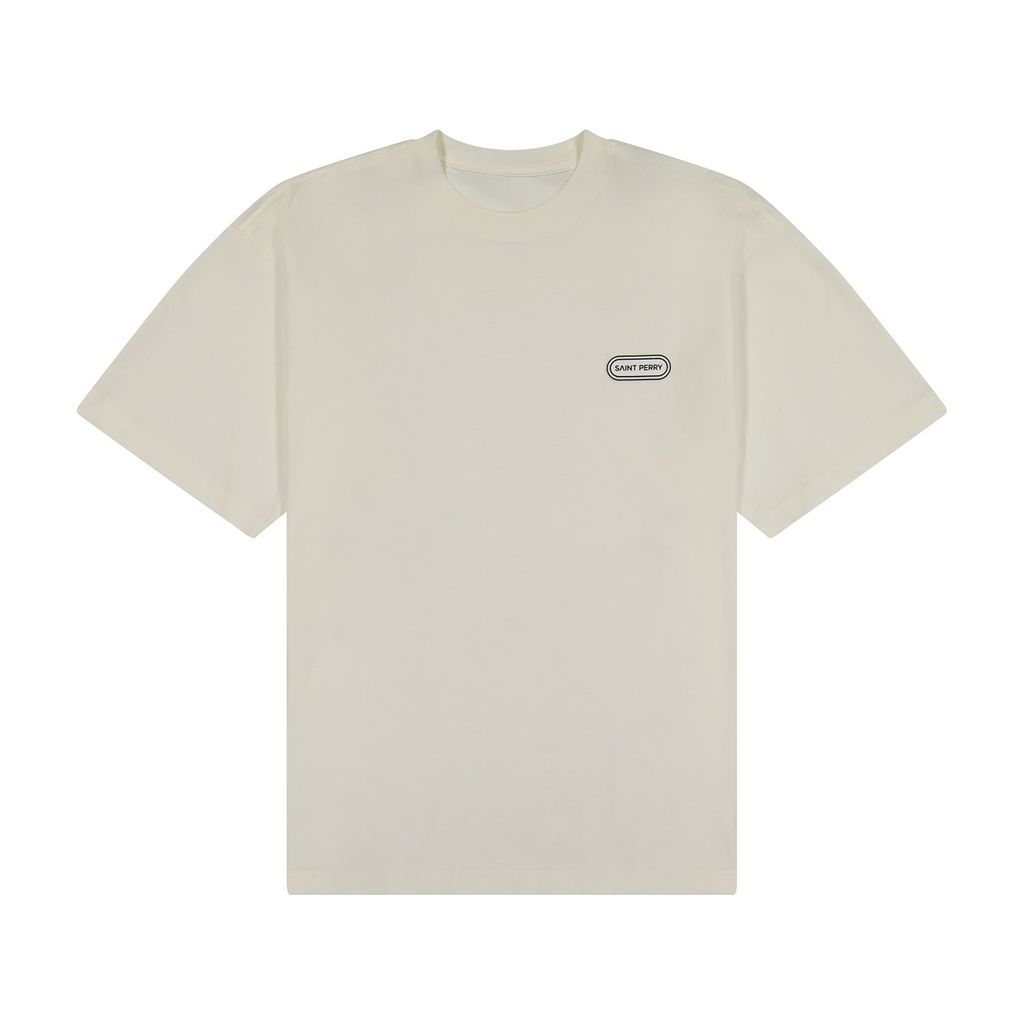 Men's Neutrals Elevated Essential T-Shirt - Cream Extra Small SAINT PERRY