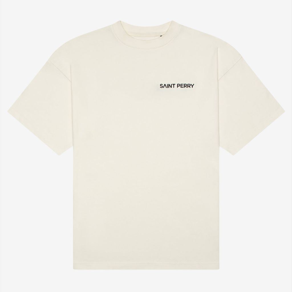 Men's Neutrals T-Shirt Sp Elevated Essential Sp4 - Cream Small SAINT PERRY