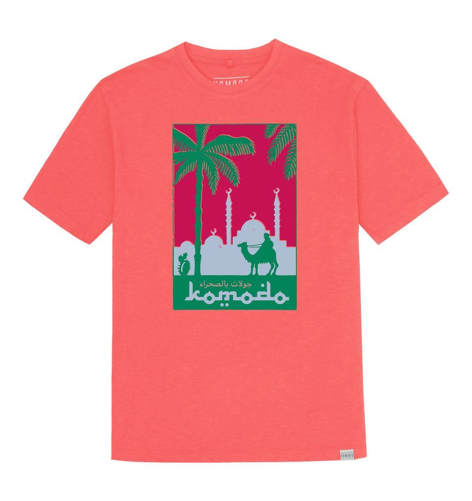 Men's Pink / Purple Desert Tours Organic Cotton T-Shirt True Pink Small KOMODO