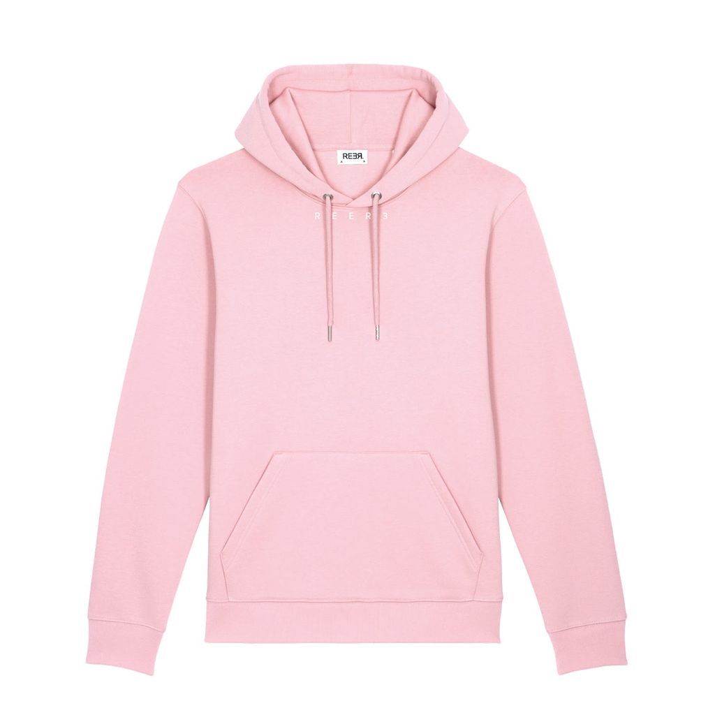 Men's Pink / Purple Designer Hoodie In Light Pink With Logo Print Made Of Organic Cotton Small REER3