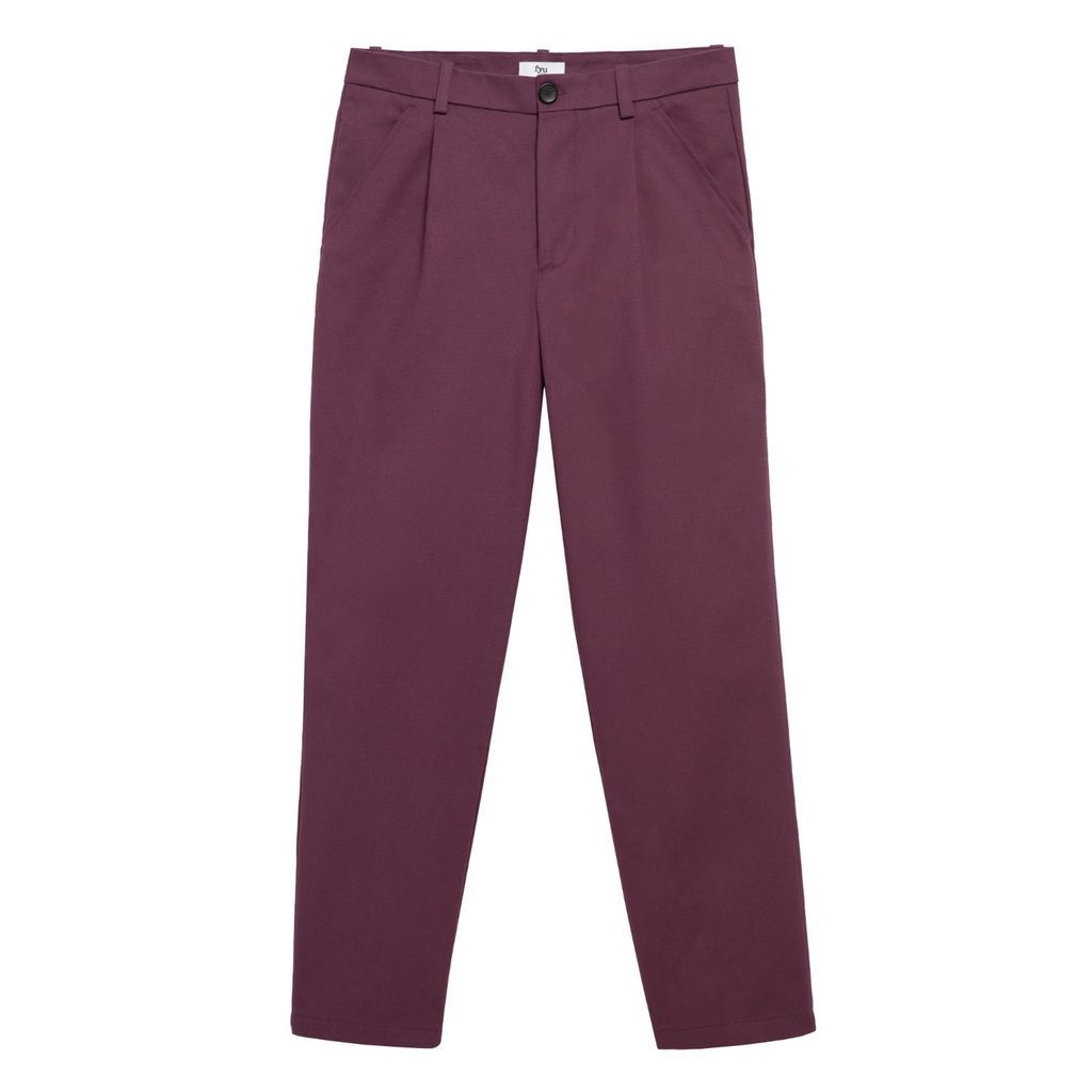 Men's Pink / Purple Jump Twill Trouser Small FYU PARIS