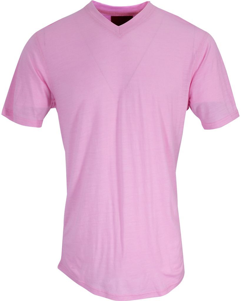 Men's Pink / Purple Victor V-Neck Merino Shirt - Pink Small Lords of Harlech