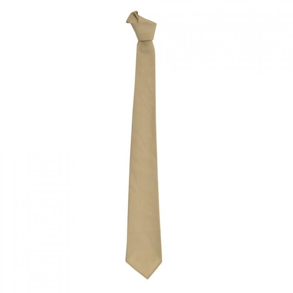 Men's Plain Cotton Tie - Beige DAVID WEJ