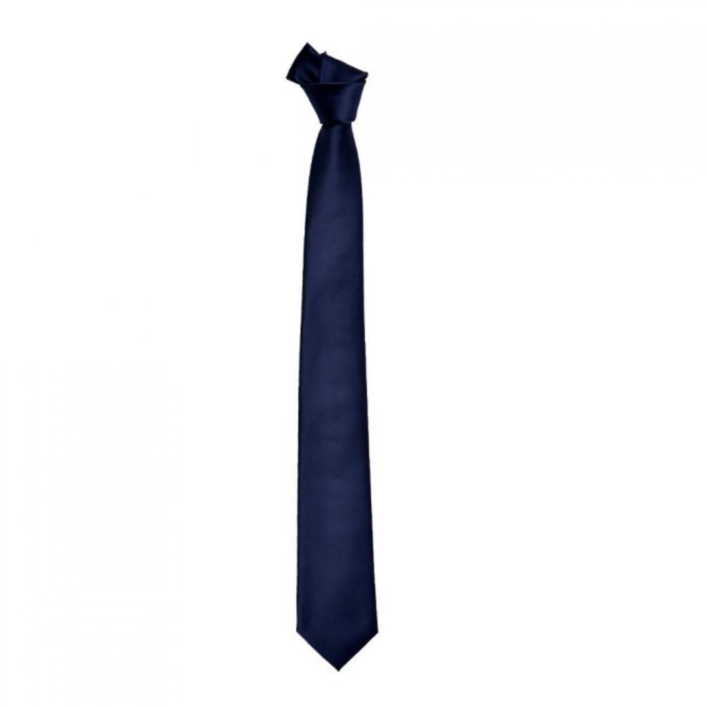Men's Plain Woven Tie - Navy DAVID WEJ