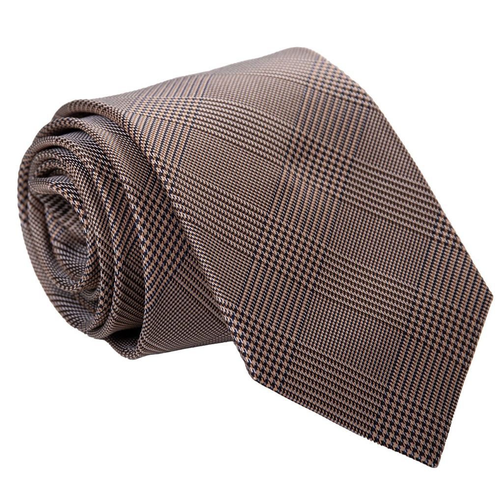 Men's Principe - Printed Silk Tie - Brown Xl One Size Elizabetta