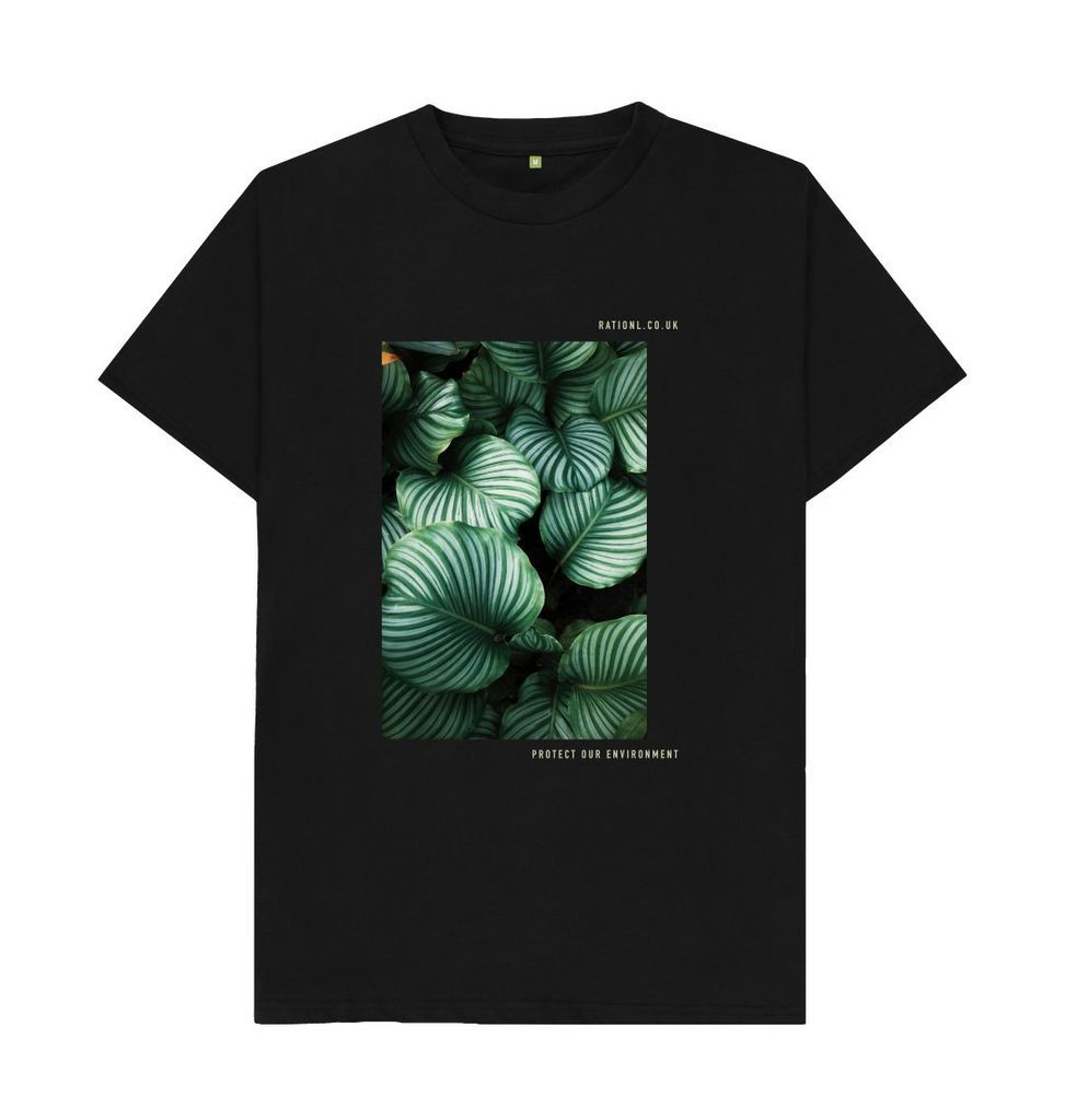 Men's R Plant Organic T-Shirt - Black Extra Small Ration. L