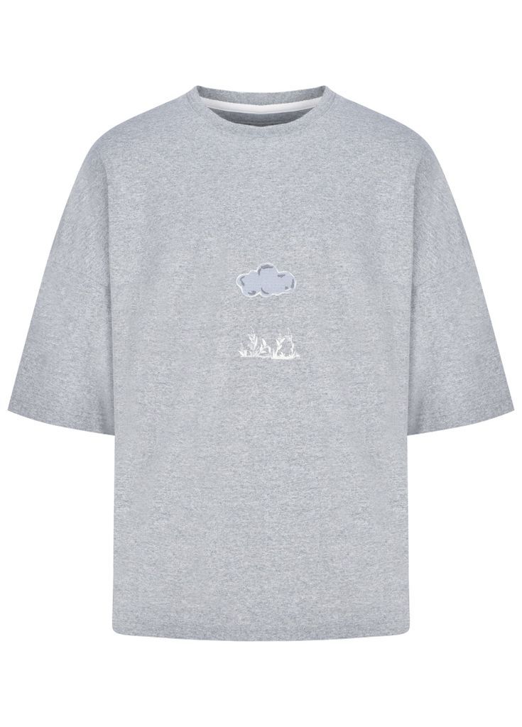 Men's Rain Calling Loose Fit T-Shirt - Grey Chrome S/M NASAQU