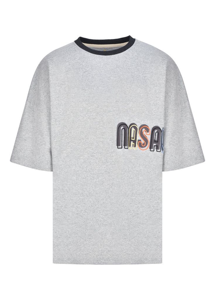 Men's Rainbow Loose Fit Comfort T-Shirt - Grey Chrome Xs/S NASAQU