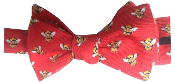 Men's Red Buzzed Bow Tie One Size Lazyjack Press