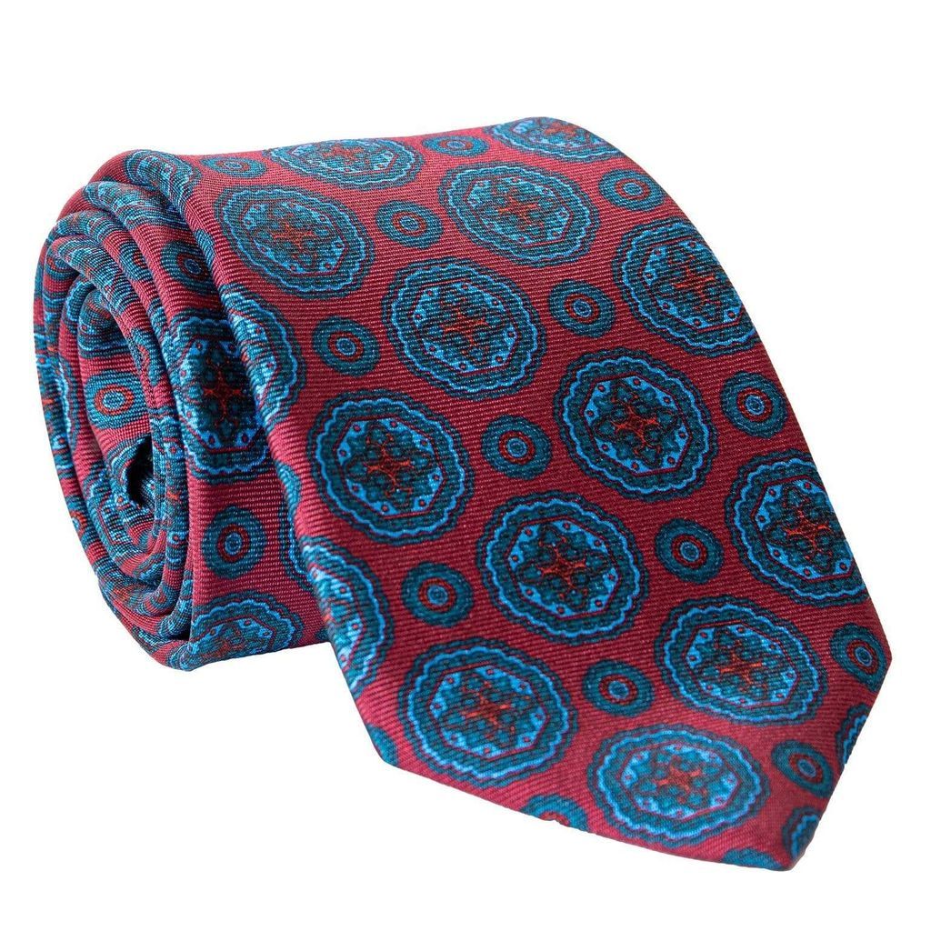 Men's Red Corsini - Printed Silk Tie - Burgundy Xl One Size Elizabetta