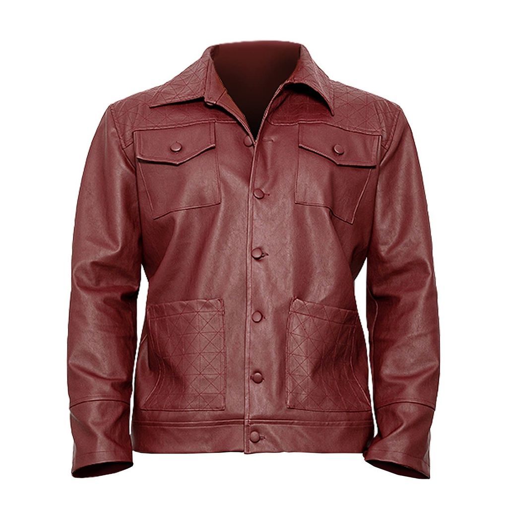 Men's Red Johnathan Plant-Based Leather Jacket Extra Small Maison Bogomil