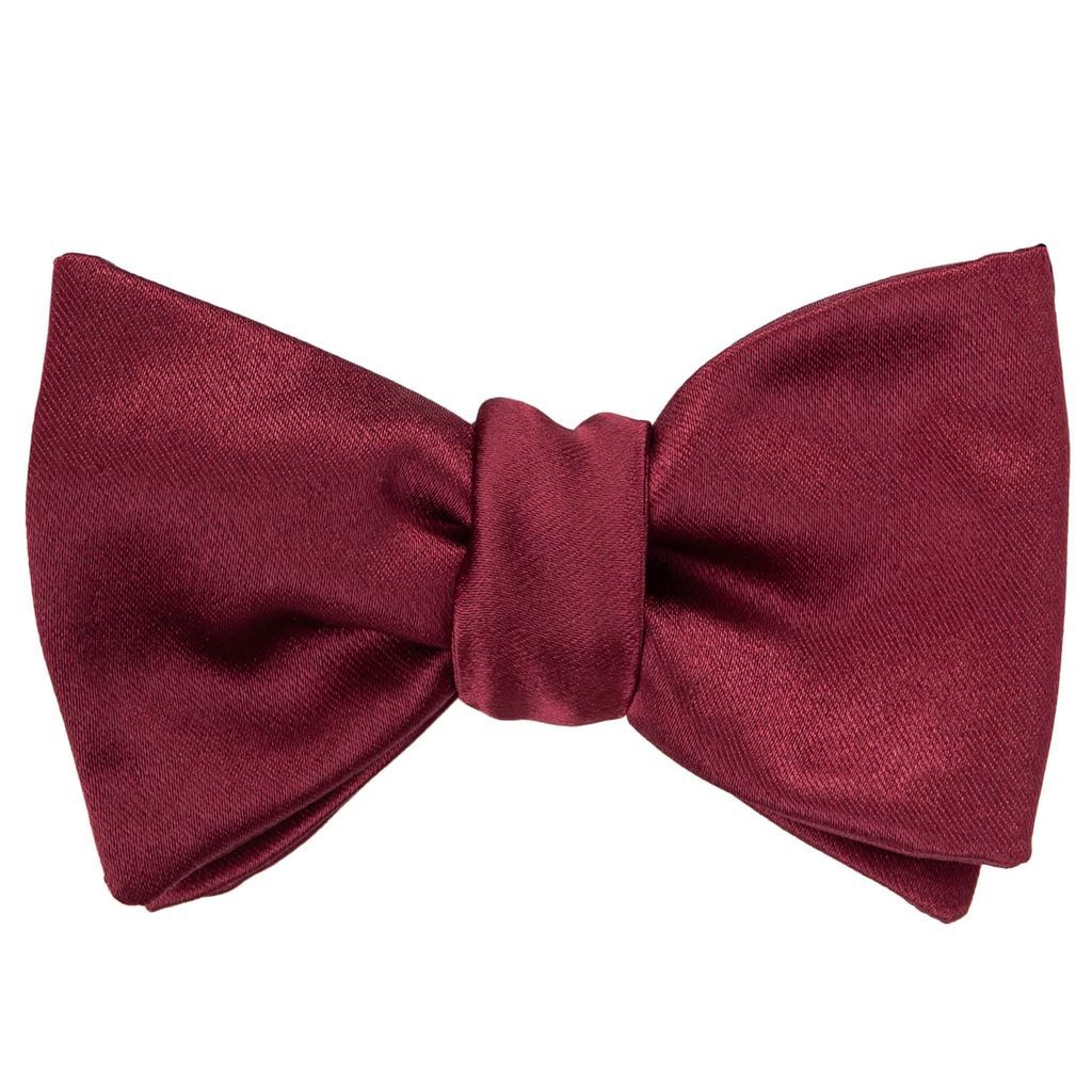 Men's Red Negroni - Burgundy Silk Bow Tie One Size Elizabetta