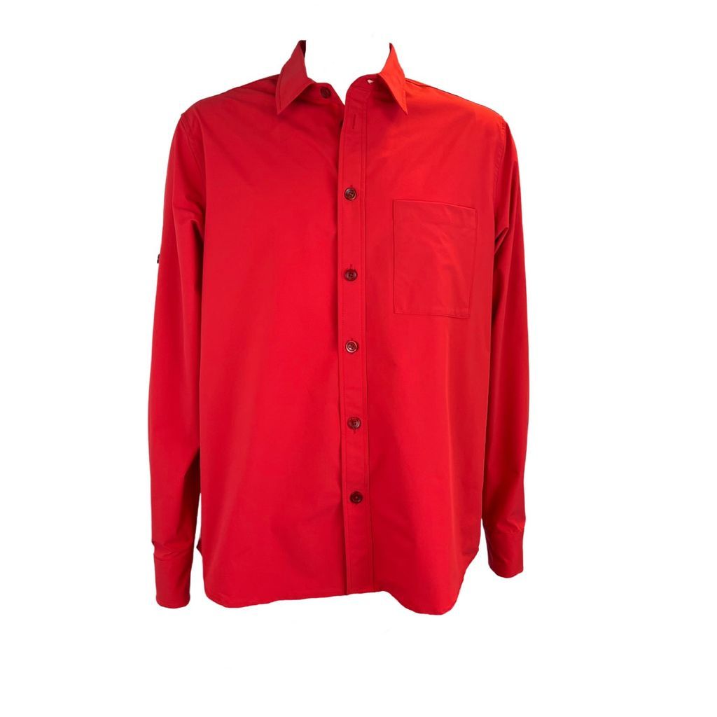 Men's Red Salsa Long Sleeve Shirt Small SNIDER