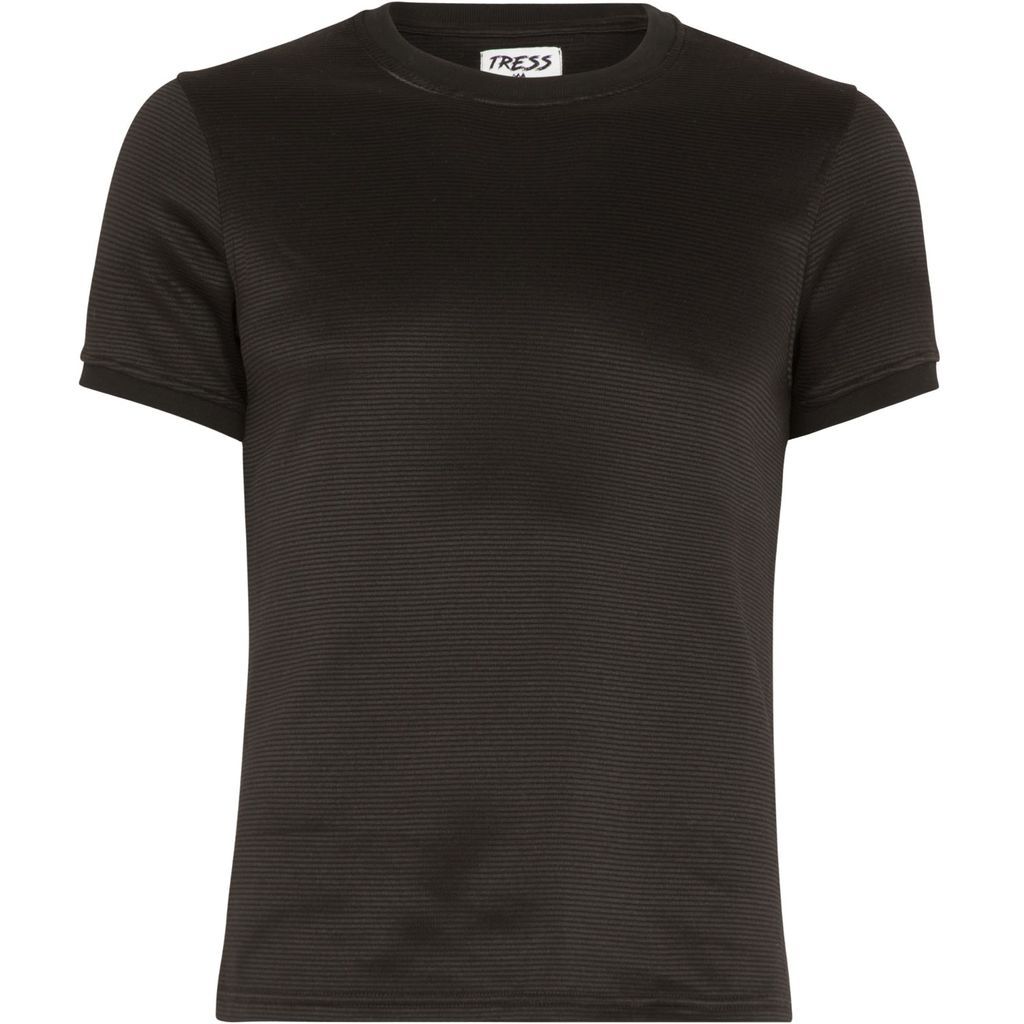 Men's Signature Black Rib Detail Jersey Medium Tress Clothing