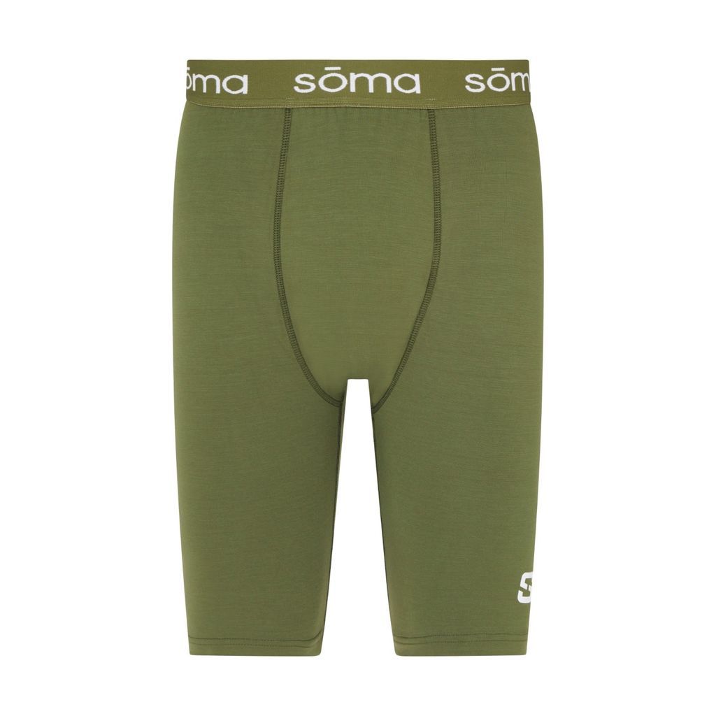 Men's Sōma Shorts With Pure Silver - Green Small Sōma Sportswear