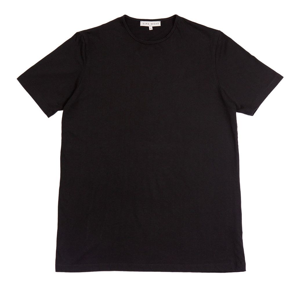 Men's Supima Cotton T-Shirt Black Small Sims Wear