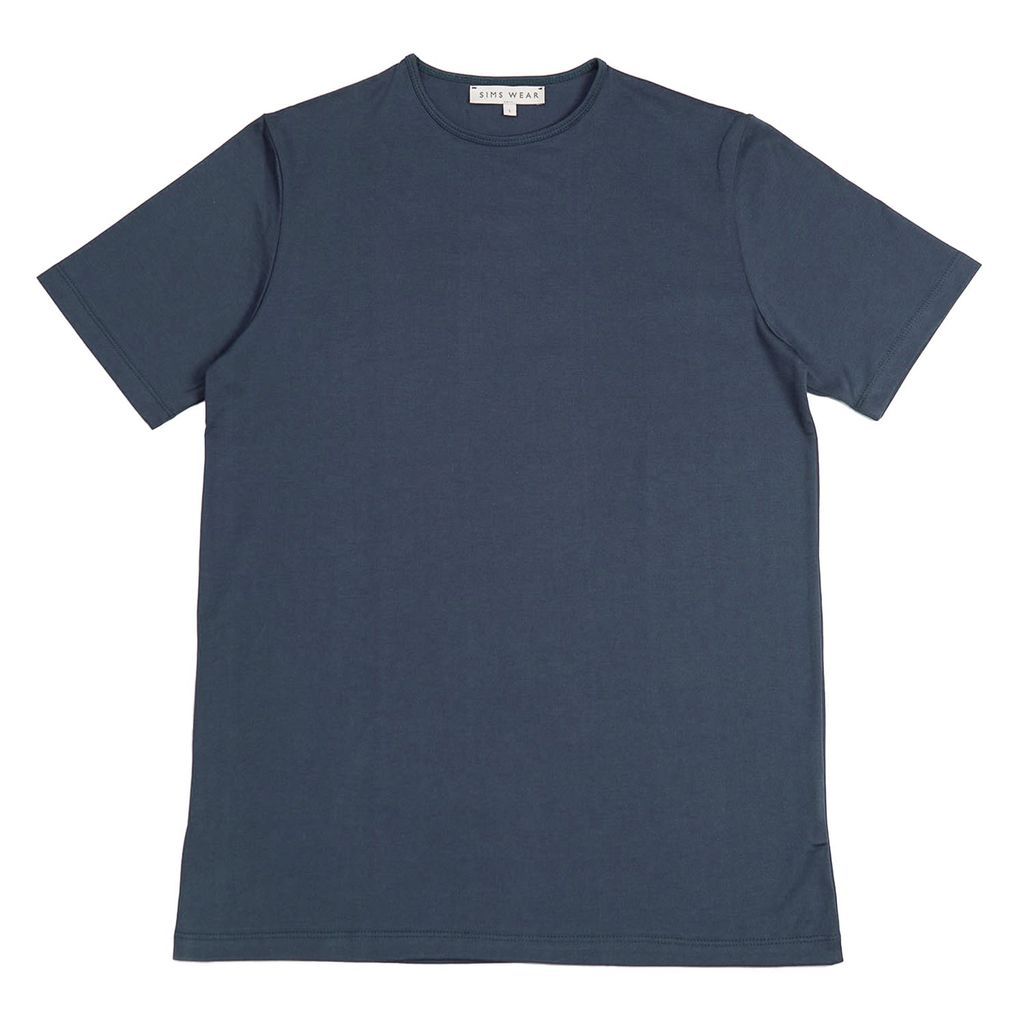 Men's Supima Cotton T-Shirt Blue Small Sims Wear
